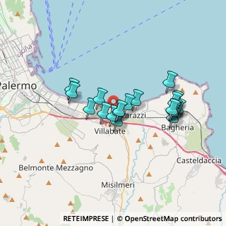 Mappa Via Messina Marine, 90039 Villabate PA, Italia (3.2545)