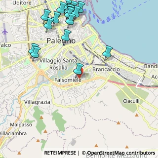 Mappa Viadotto Carlo Perrier, 90125 Palermo PA, Italia (3.2625)