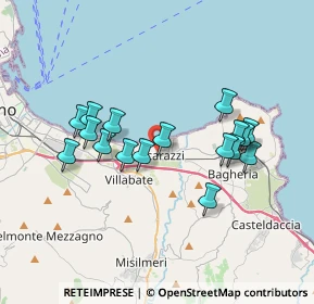 Mappa 90010 Ficarazzi PA, Italia (3.68294)