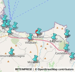Mappa 90010 Ficarazzi PA, Italia (6.22929)