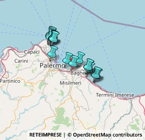 Mappa 90010 Ficarazzi PA, Italia (11.5645)
