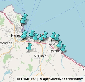 Mappa 90010 Ficarazzi PA, Italia (6.55929)