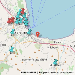 Mappa Piazza Achille Grandi, 90123 Palermo PA, Italia (6.36429)