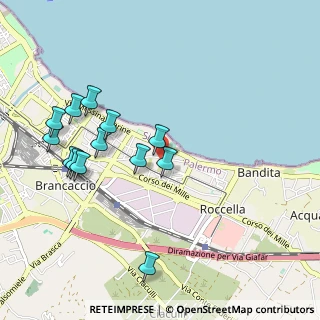 Mappa Piazza Achille Grandi, 90123 Palermo PA, Italia (1.13769)