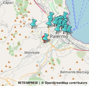 Mappa Via Rosario Ponziano, 90129 Palermo PA, Italia (3.81733)