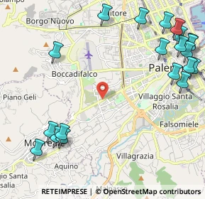 Mappa Via Rosario Ponziano, 90129 Palermo PA, Italia (3.3935)