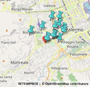 Mappa Via Rosario Ponziano, 90129 Palermo PA, Italia (1.36286)