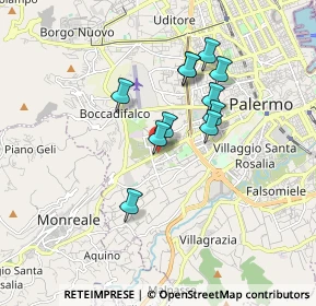 Mappa Via Rosario Ponziano, 90129 Palermo PA, Italia (1.56182)