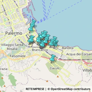 Mappa Via Regina Maria di Sicilia, 90123 Palermo PA, Italia (1.03588)