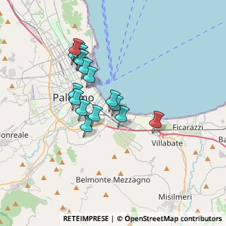 Mappa Via Regina Maria di Sicilia, 90123 Palermo PA, Italia (3.47529)