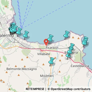 Mappa Via ST, 90010 Ficarazzi PA, Italia (6.4525)