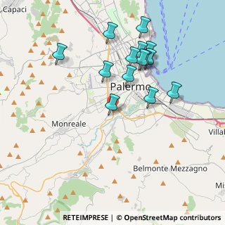Mappa Via Gaetano Costa, 90129 Palermo PA, Italia (4.21357)