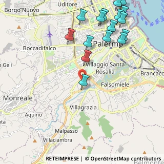 Mappa Via Gaetano Costa, 90129 Palermo PA, Italia (3.05563)