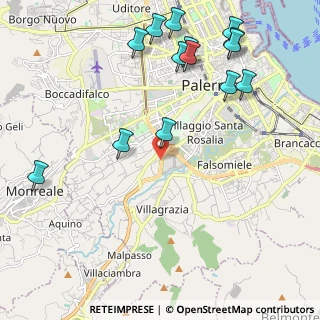 Mappa Via Gaetano Costa, 90129 Palermo PA, Italia (2.91143)