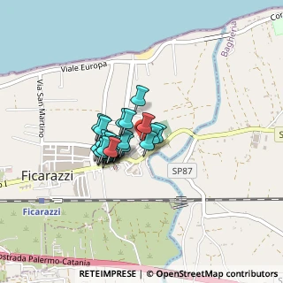 Mappa Via Guglielmo Marconi, 90010 Ficarazzi PA, Italia (0.3)