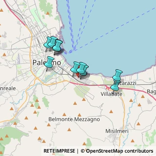Mappa Via Michele Utveggio, 90124 Palermo PA, Italia (3.05)