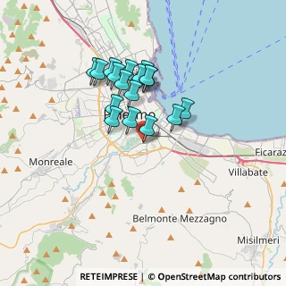 Mappa Viale dell'Orsa Maggiore, 90124 Palermo PA, Italia (3.13882)