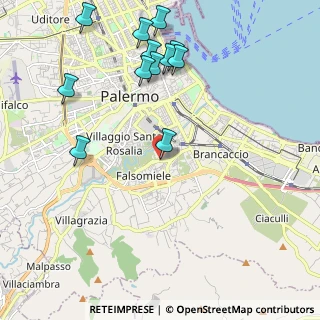Mappa Viale dell'Orsa Maggiore, 90124 Palermo PA, Italia (2.70917)