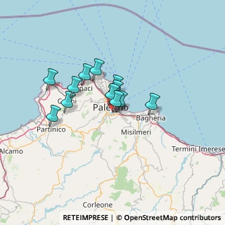 Mappa Contrada falsomiele senza numero civico, 90125 Palermo PA, Italia (10.725)