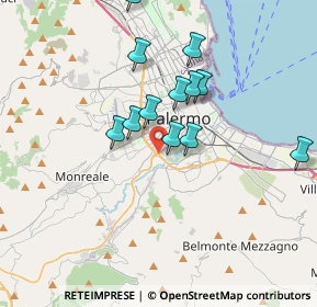 Mappa Viale Regione Siciliana Sud Est, 90100 Palermo PA, Italia (3.87154)