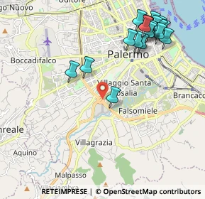 Mappa Viale Regione Siciliana Sud Est, 90100 Palermo PA, Italia (2.7715)
