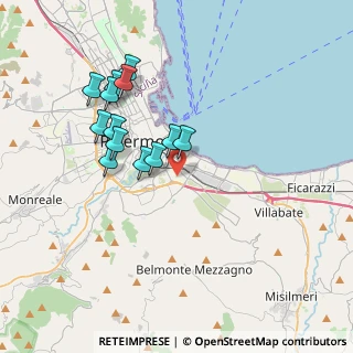 Mappa 90124 Palermo PA, Italia (3.78615)