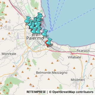 Mappa Via Natale Carta, 90124 Palermo PA, Italia (4.4305)