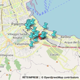 Mappa Via Natale Carta, 90124 Palermo PA, Italia (1.28176)