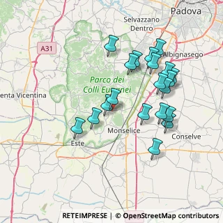 Mappa Via Montericco, 35032 Arquà Petrarca PD, Italia (7.2205)
