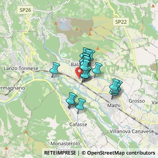 Mappa Stradale Lanzo, 10070 Balangero TO, Italia (1.0935)