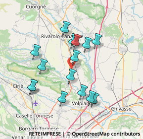 Mappa Via Leonardo Da Vinci, 10086 Rivarolo Canavese TO, Italia (6.784)