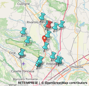 Mappa SS Torino, 10086 Rivarolo Canavese TO, Italia (7.04235)