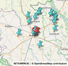 Mappa Via Cantù, 27036 Mortara PV, Italia (6.395)