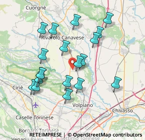 Mappa Strada del Cardine, 10086 Rivarolo Canavese TO, Italia (7.22368)