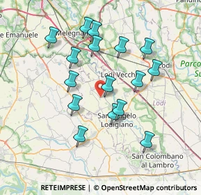 Mappa VIa San Mauro, 26853 Caselle Lurani LO, Italia (6.88813)