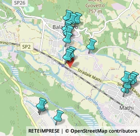 Mappa Stradale Mathi, 10070 Balangero TO, Italia (1.0825)