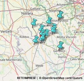 Mappa Via Tiziano Vecellio, 27036 Mortara PV, Italia (9.27857)