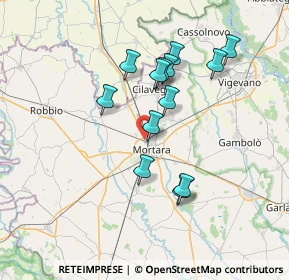 Mappa Via Ortigara, 27036 Mortara PV, Italia (6.34077)