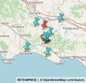 Mappa Via Ponte Gagliardo, 04022 Fondi LT, Italia (7.61727)