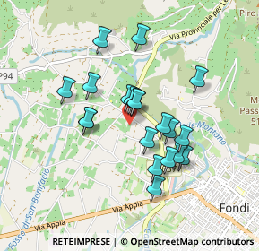 Mappa Via Ponte Gagliardo, 04022 Fondi LT, Italia (0.7825)