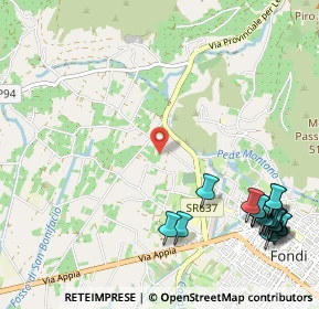 Mappa Via Ponte Gagliardo, 04022 Fondi LT, Italia (1.619)