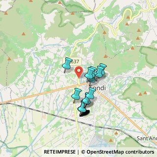 Mappa Via Provinciale Fondi - Lenola, 04022 Fondi LT, Italia (1.703)