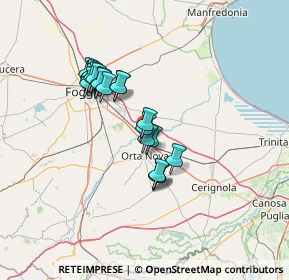 Mappa CARAPELLE KM. 692.800 STRADA ST. 16 71041, 71045 Orta Nova FG, Italia (11.895)