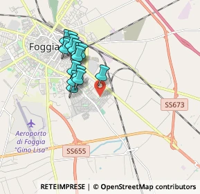 Mappa Via Kennedy John Fitzgerald, 71122 Foggia FG, Italia (1.63733)