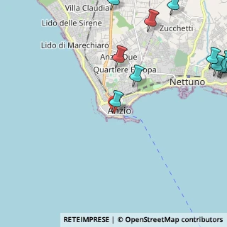 Mappa Via del Faro, 00042 Anzio RM, Italia (3.5375)