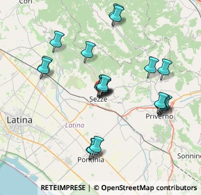 Mappa Via San Bartolomeo, 04018 Sezze LT, Italia (7.6065)