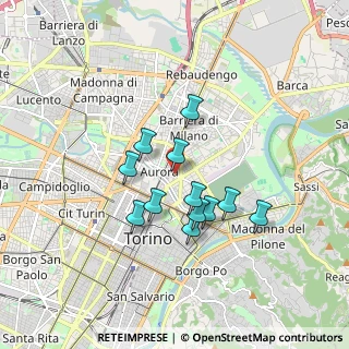Mappa Via Alessandria, 10152 Torino TO, Italia (1.39833)