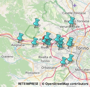 Mappa Via Gaetano Salvemini, 10098 Rivoli TO, Italia (6.06643)