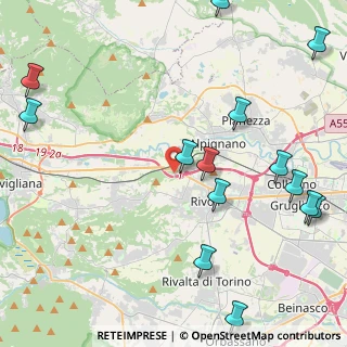 Mappa Strada del Fornas, 10098 Rivoli TO, Italia (5.74786)
