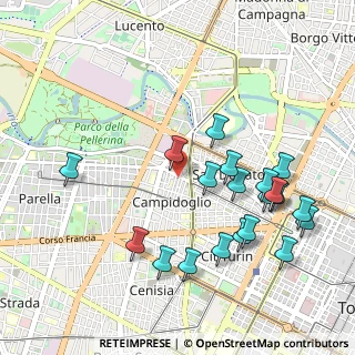 Mappa Via Rivara, 10100 Torino TO, Italia (1.0925)